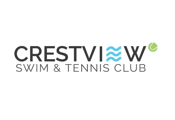 crestview swim and tennis club logo design